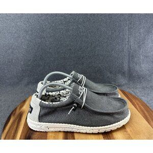 Hey Dude Wally Stretch Men's Opal Black Logo Slip On Shoes 110384724 Sz 9